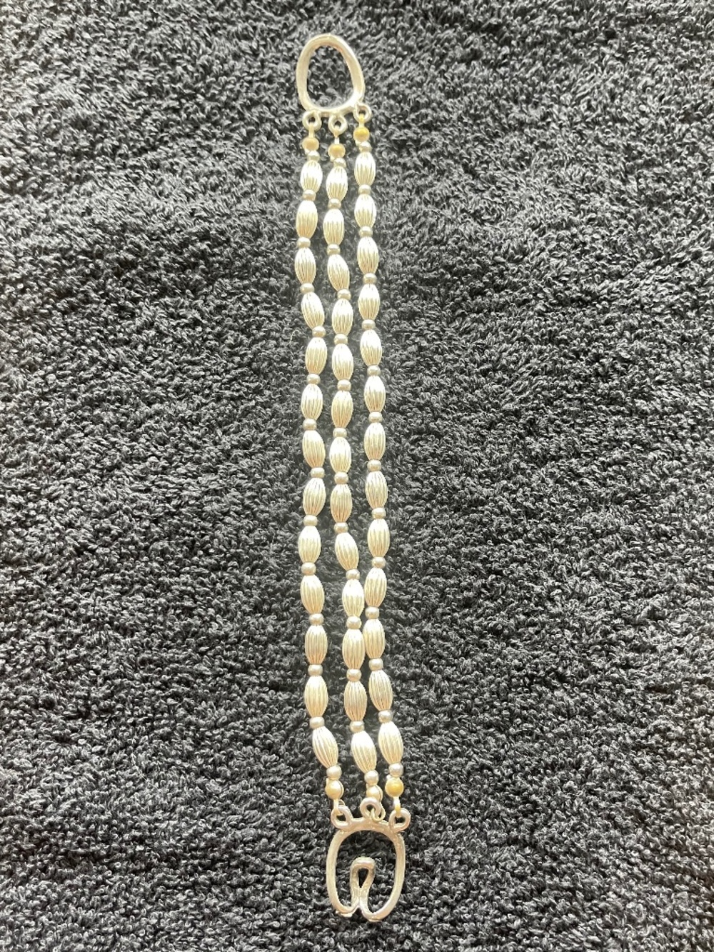Silver Rice Bead Bracelet - Picture 4 of 4